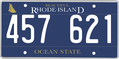 RI license plate 457621