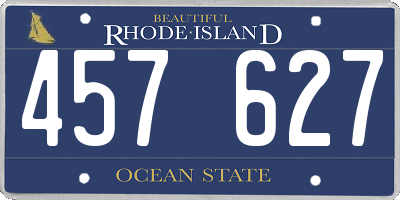 RI license plate 457627