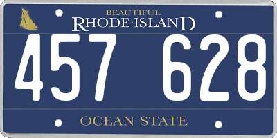 RI license plate 457628