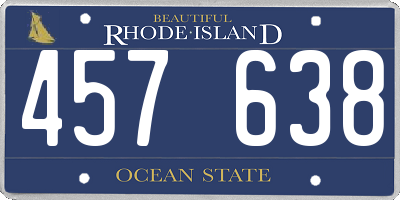 RI license plate 457638