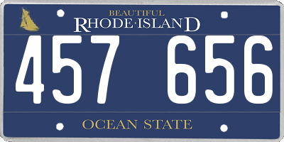 RI license plate 457656