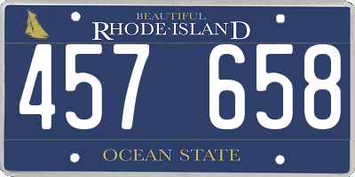 RI license plate 457658