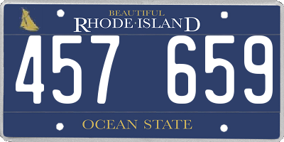 RI license plate 457659