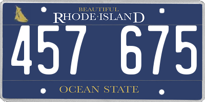RI license plate 457675