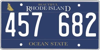 RI license plate 457682
