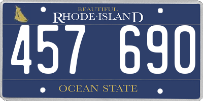 RI license plate 457690