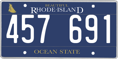 RI license plate 457691
