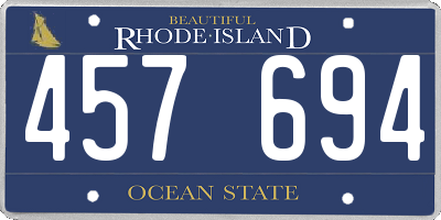 RI license plate 457694