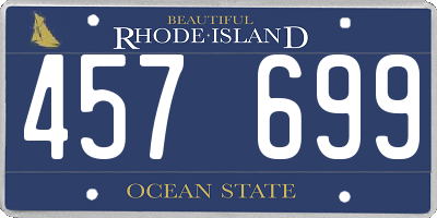RI license plate 457699