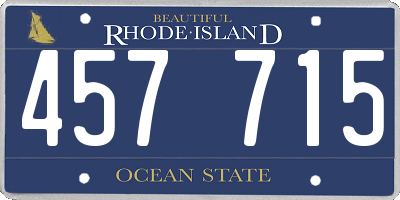 RI license plate 457715
