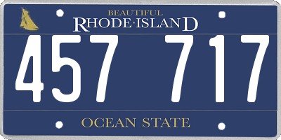 RI license plate 457717