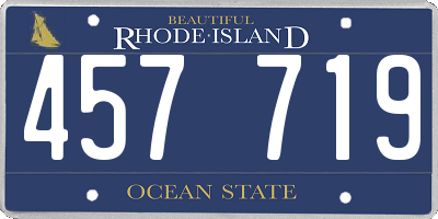 RI license plate 457719