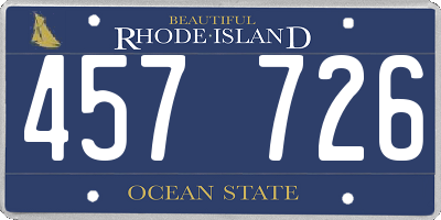 RI license plate 457726