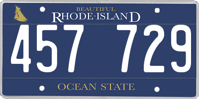 RI license plate 457729