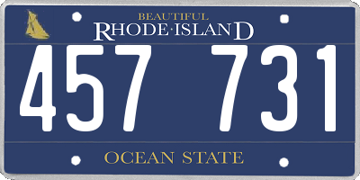 RI license plate 457731