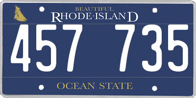 RI license plate 457735