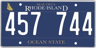 RI license plate 457744