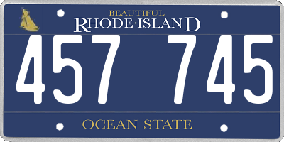 RI license plate 457745
