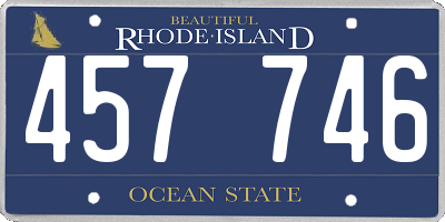 RI license plate 457746