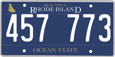 RI license plate 457773