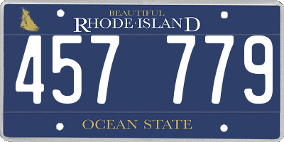RI license plate 457779