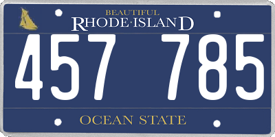 RI license plate 457785