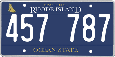 RI license plate 457787