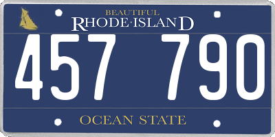 RI license plate 457790