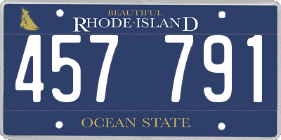 RI license plate 457791