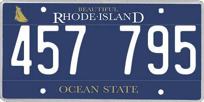 RI license plate 457795