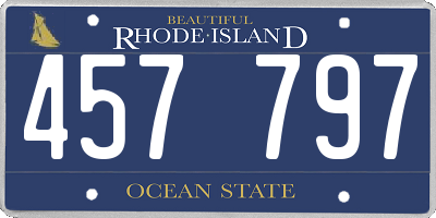 RI license plate 457797