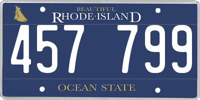 RI license plate 457799