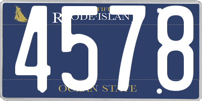RI license plate 4578