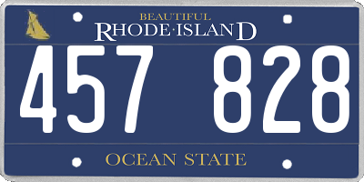 RI license plate 457828
