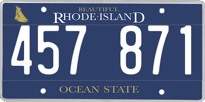 RI license plate 457871
