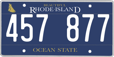 RI license plate 457877