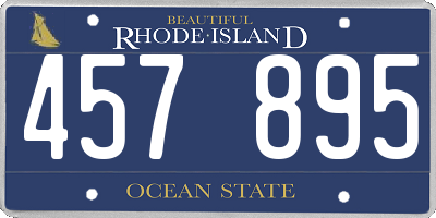 RI license plate 457895