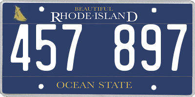 RI license plate 457897