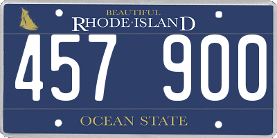 RI license plate 457900