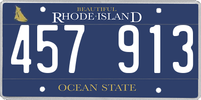 RI license plate 457913