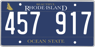 RI license plate 457917