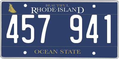 RI license plate 457941