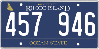 RI license plate 457946