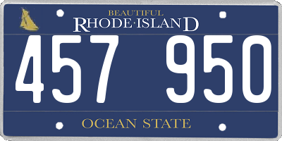 RI license plate 457950