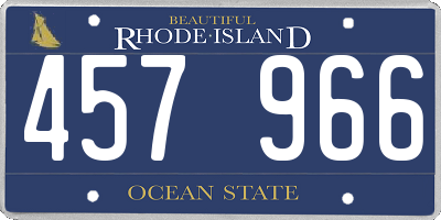 RI license plate 457966