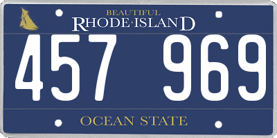 RI license plate 457969