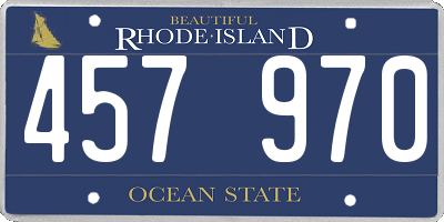 RI license plate 457970