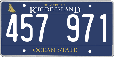 RI license plate 457971