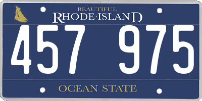 RI license plate 457975