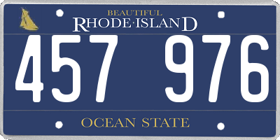 RI license plate 457976